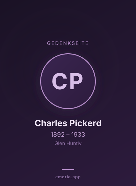 Gedenkportrait von Charles Pickerd