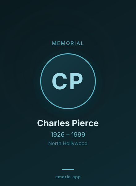Memorial portrait of Charles Pierce