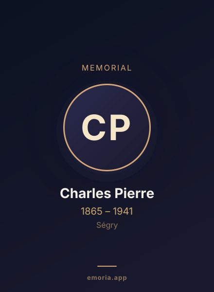 Memorial portrait of Charles Pierre