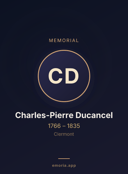 Memorial portrait of Charles-Pierre Ducancel