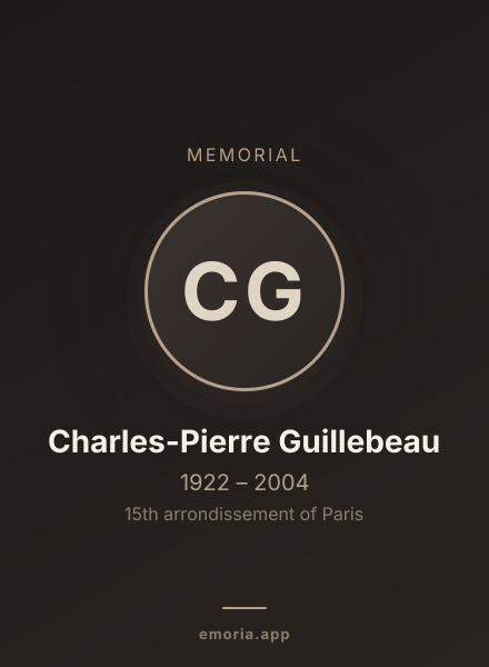 Memorial portrait of Charles-Pierre Guillebeau