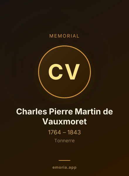 Memorial portrait of Charles Pierre Martin de Vauxmoret