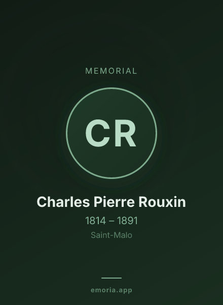 Memorial portrait of Charles Pierre Rouxin