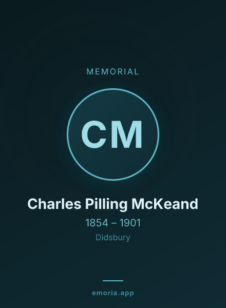 Memorial portrait of Charles Pilling McKeand