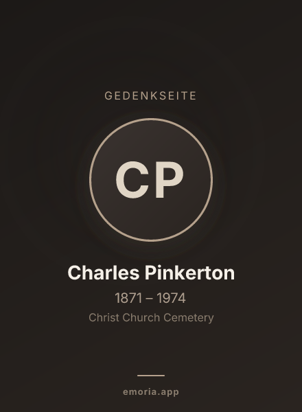 Gedenkportrait von Charles Pinkerton