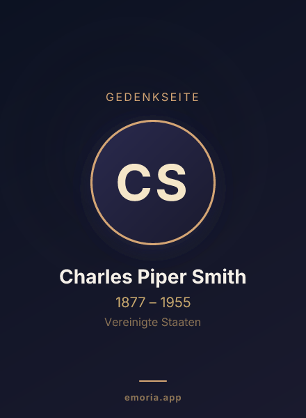 Gedenkportrait von Charles Piper Smith