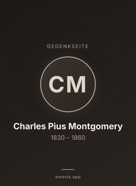 Gedenkportrait von Charles Pius Montgomery