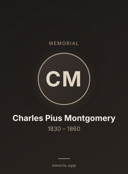 Memorial portrait of Charles Pius Montgomery