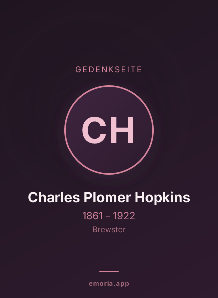 Gedenkportrait von Charles Plomer Hopkins
