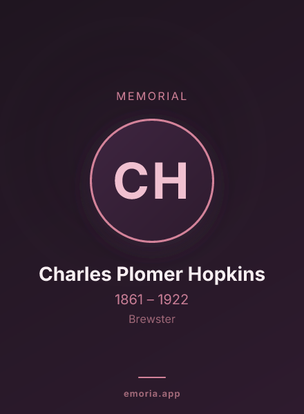 Memorial portrait of Charles Plomer Hopkins