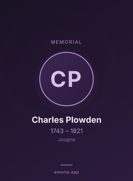 Memorial portrait of Charles Plowden