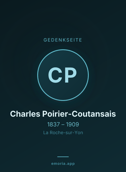 Gedenkportrait von Charles Poirier-Coutansais