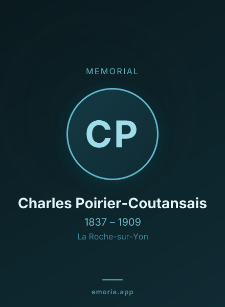 Memorial portrait of Charles Poirier-Coutansais