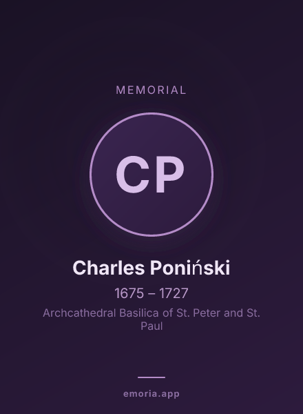 Memorial portrait of Charles Poniński
