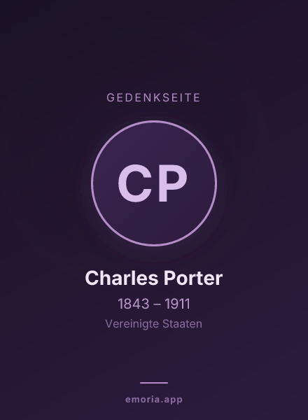 Gedenkportrait von Charles Porter