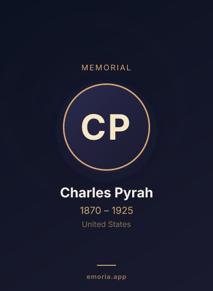 Memorial portrait of Charles Pyrah