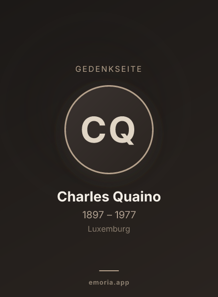Gedenkportrait von Charles Quaino