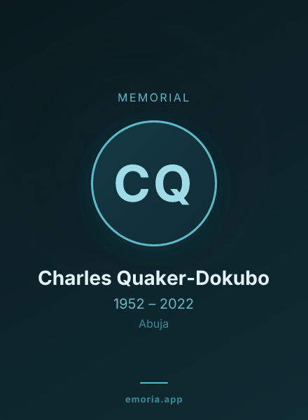 Memorial portrait of Charles Quaker-Dokubo