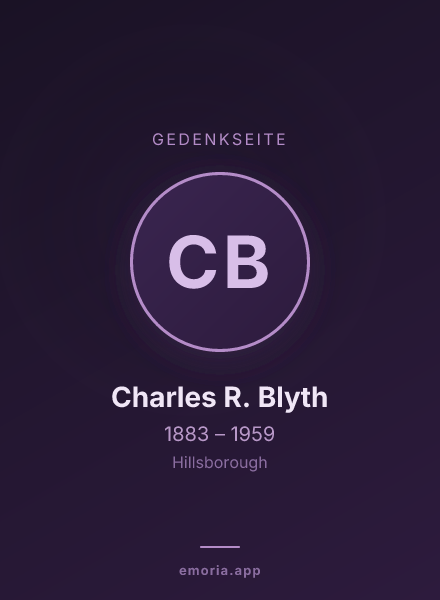 Gedenkportrait von Charles R. Blyth