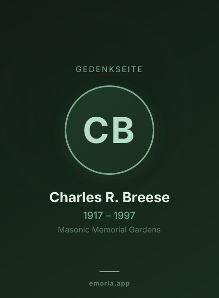 Gedenkportrait von Charles R. Breese