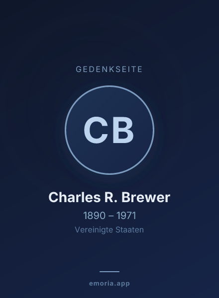 Gedenkportrait von Charles R. Brewer