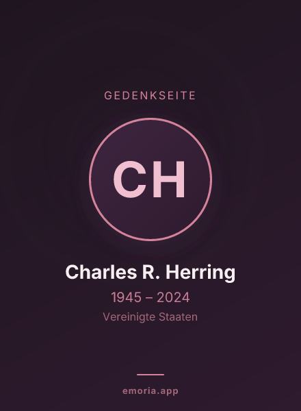 Gedenkportrait von Charles R. Herring