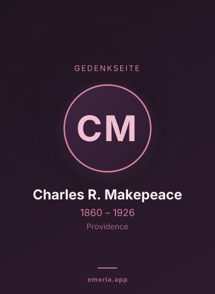 Gedenkportrait von Charles R. Makepeace