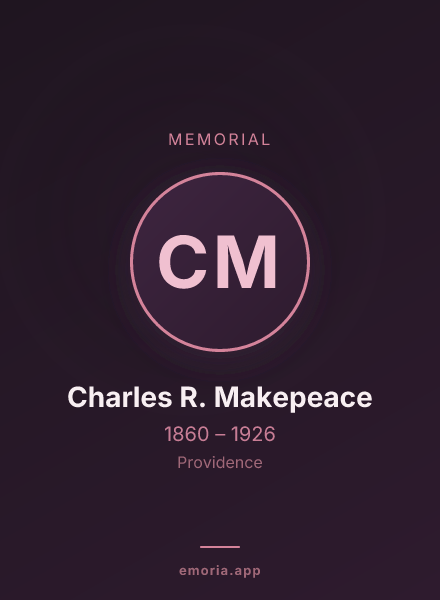 Memorial portrait of Charles R. Makepeace