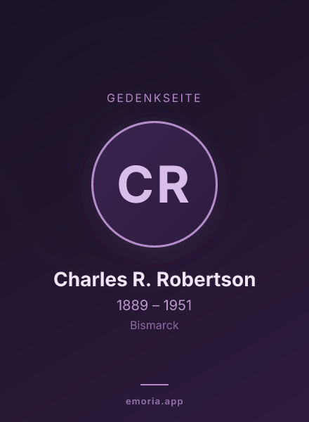 Gedenkportrait von Charles R. Robertson