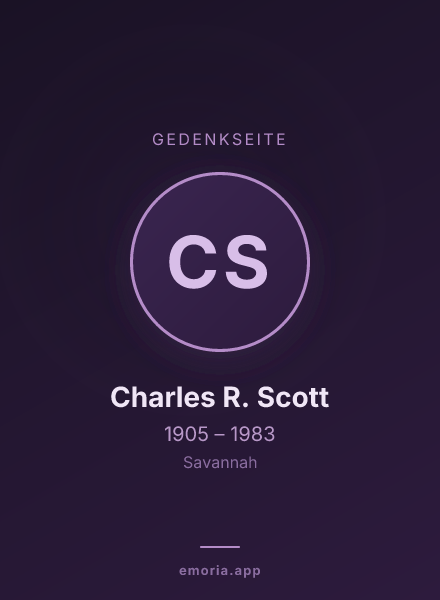 Gedenkportrait von Charles R. Scott