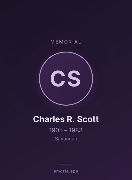 Memorial portrait of Charles R. Scott