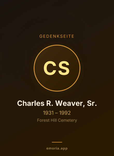 Gedenkportrait von Charles R. Weaver, Sr.