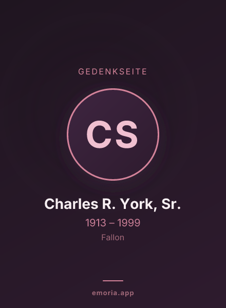 Gedenkportrait von Charles R. York, Sr.