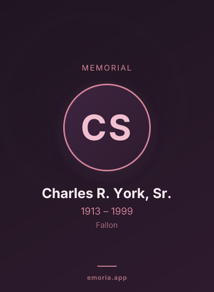 Memorial portrait of Charles R. York, Sr.