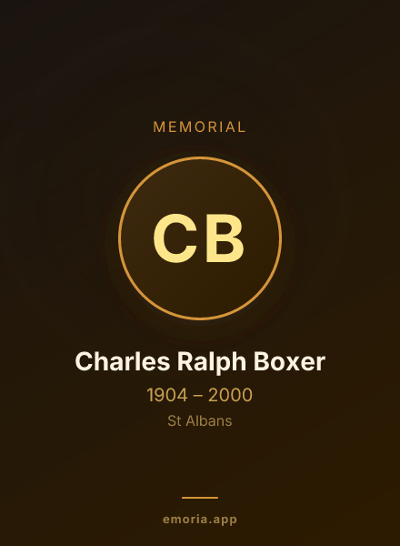 Memorial portrait of Charles Ralph Boxer