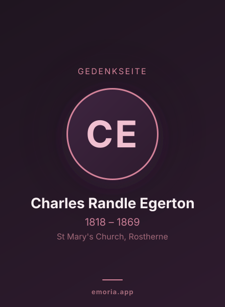 Gedenkportrait von Charles Randle Egerton