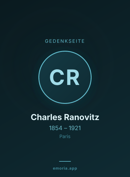 Gedenkportrait von Charles Ranovitz