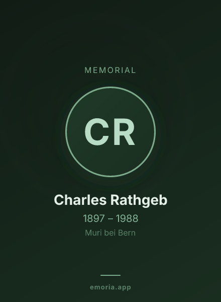 Memorial portrait of Charles Rathgeb
