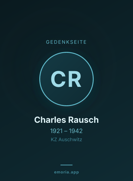 Gedenkportrait von Charles Rausch