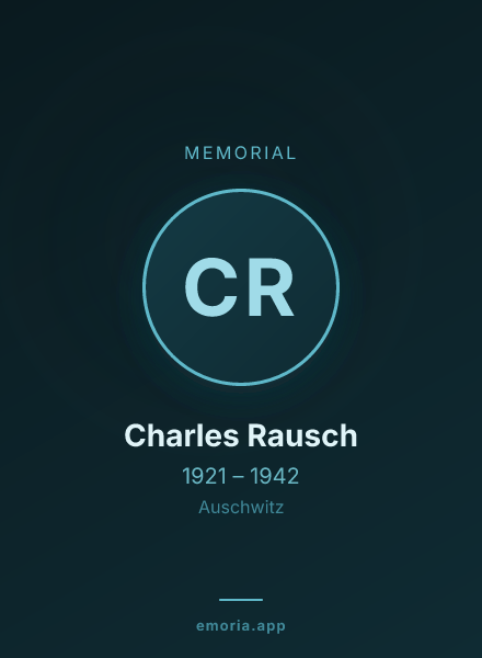 Memorial portrait of Charles Rausch