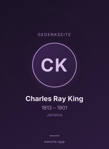 Gedenkportrait von Charles Ray King