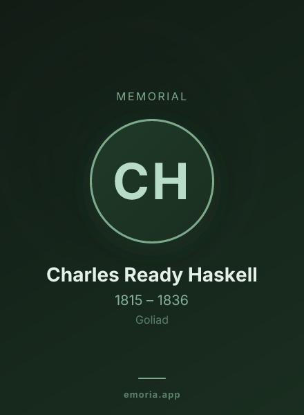 Memorial portrait of Charles Ready Haskell