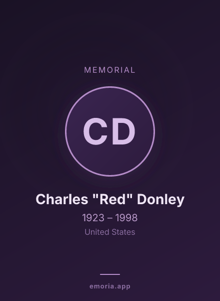 Memorial portrait of Charles "Red" Donley