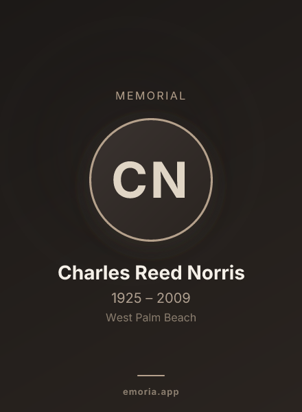 Memorial portrait of Charles Reed Norris