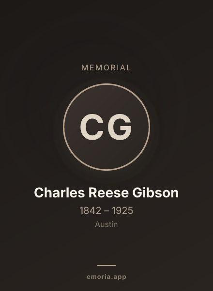 Memorial portrait of Charles Reese Gibson