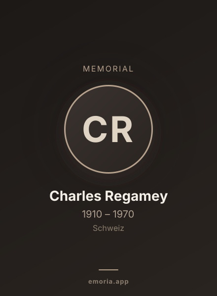 Memorial portrait of Charles Regamey