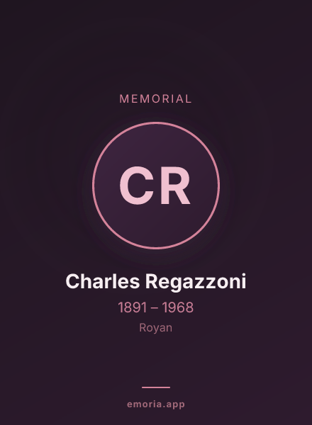 Memorial portrait of Charles Regazzoni