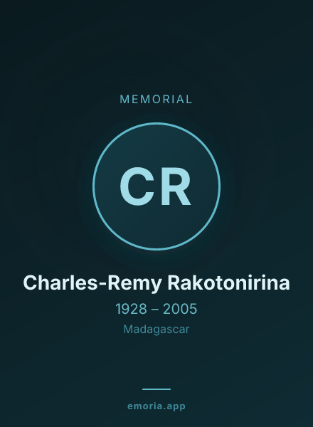 Memorial portrait of Charles-Remy Rakotonirina