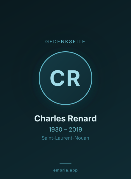 Gedenkportrait von Charles Renard