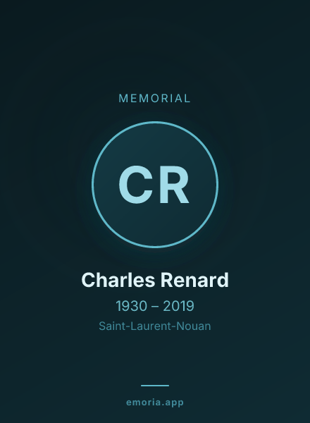 Memorial portrait of Charles Renard